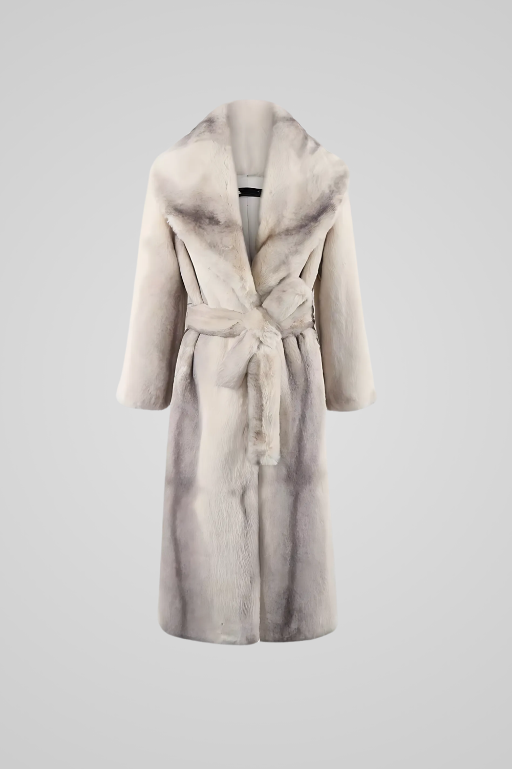 IVORY ELISIA FAUX MINK FUR COAT