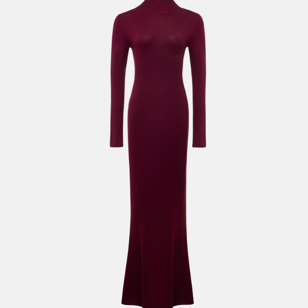 
                      
                        BURGUNDY MELINA KNIT DRESS
                      
                    