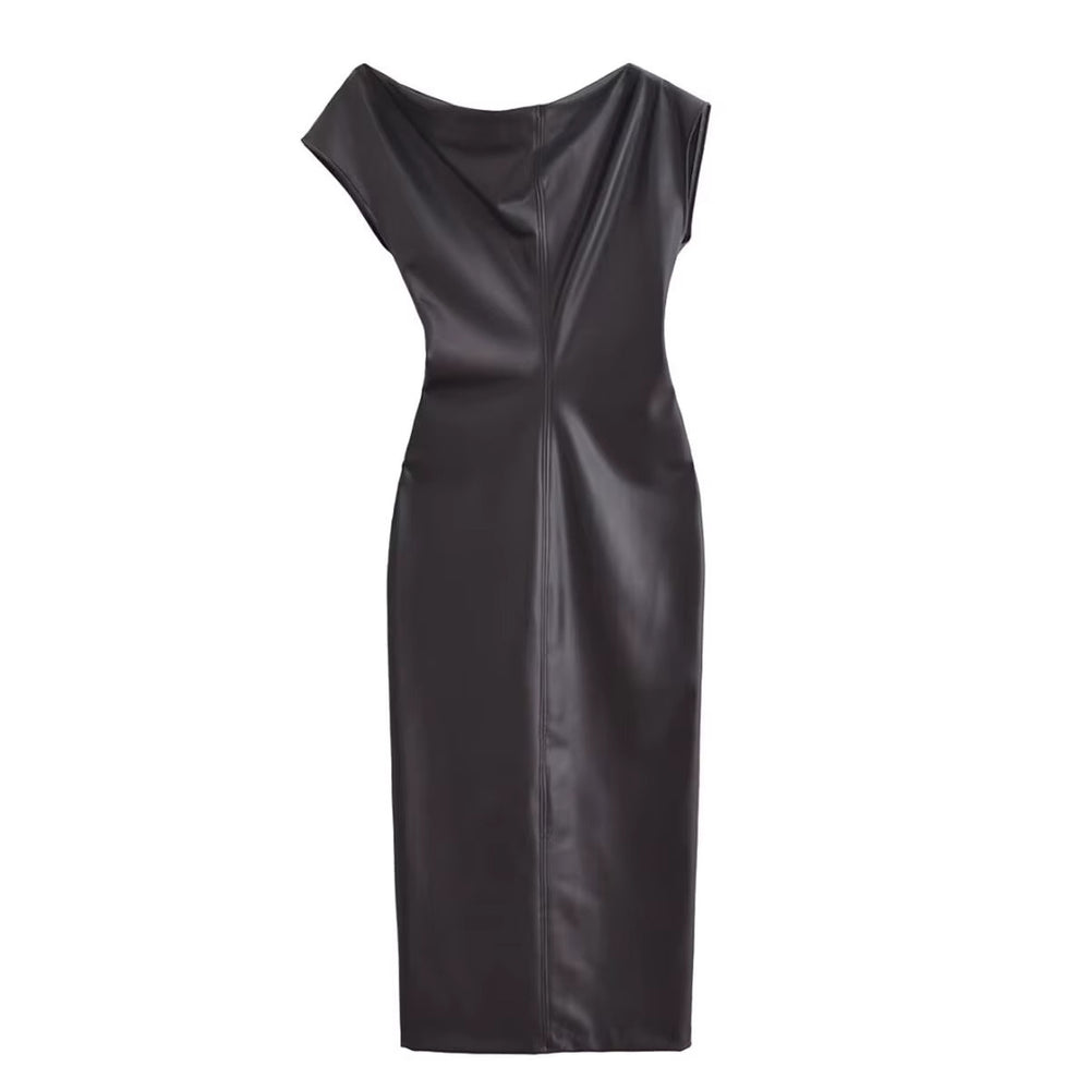 MARICELLA VEGAN LEATHER DRESS