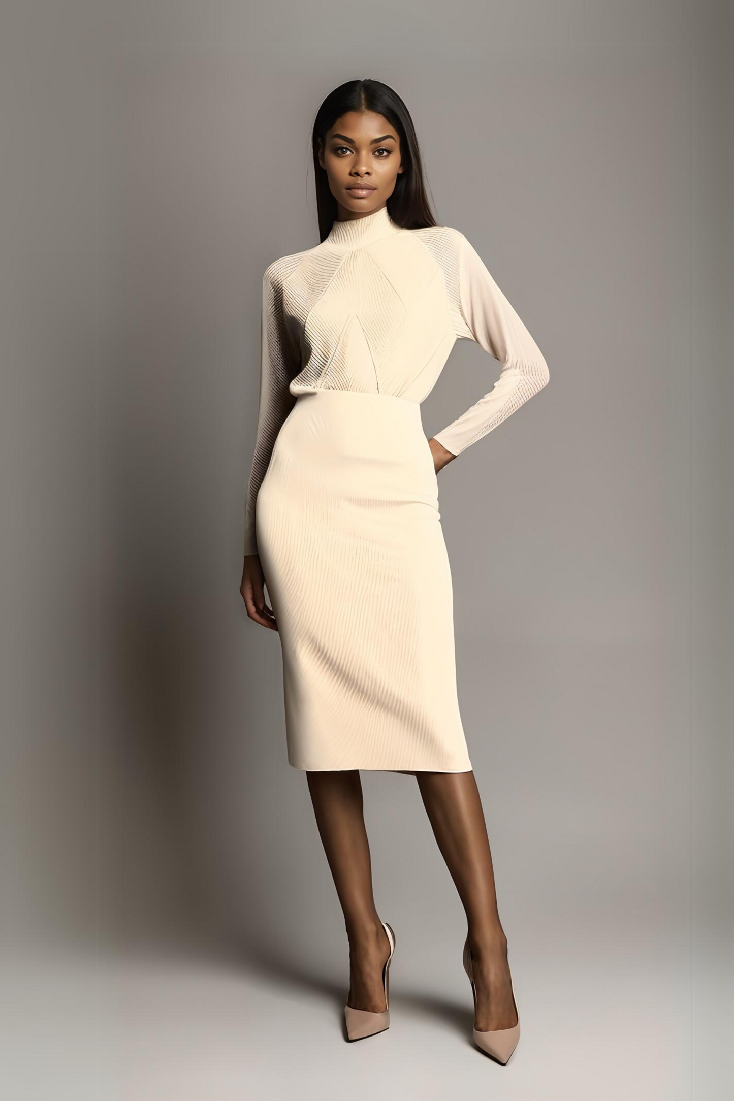 IVORY ELIANA KNIT SKIRT SET